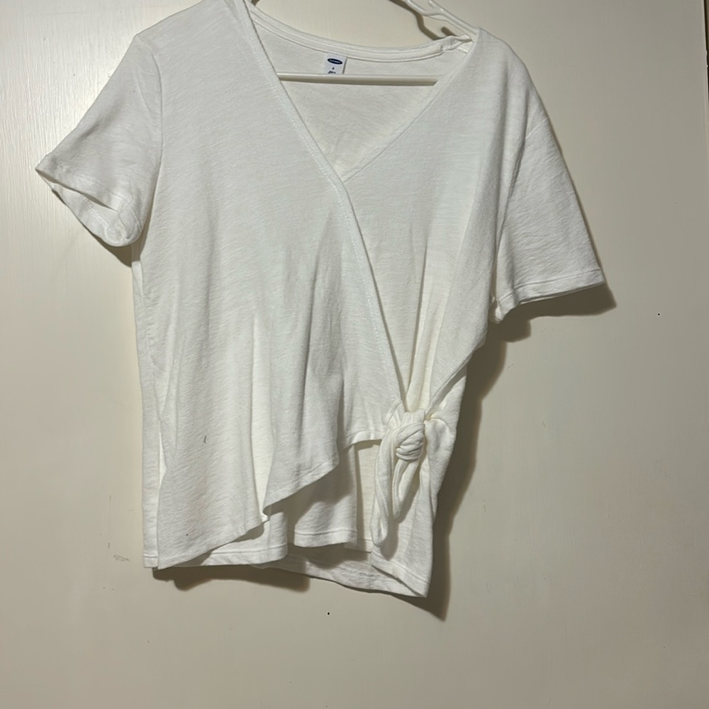 White Wrap Top, size S